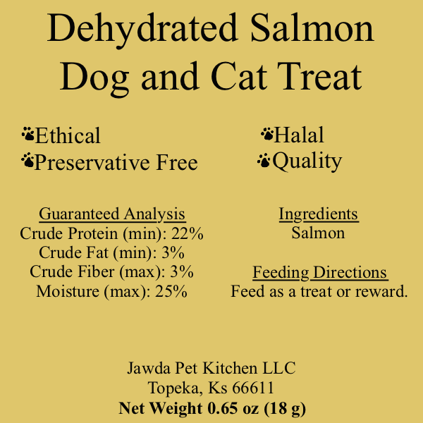 Dehydrated Salmon Cat and Dog Treat 0.65 oz (18 g)