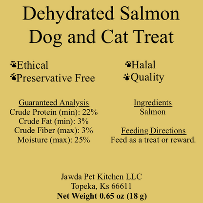 Dehydrated Salmon Cat and Dog Treat 0.65 oz (18 g)