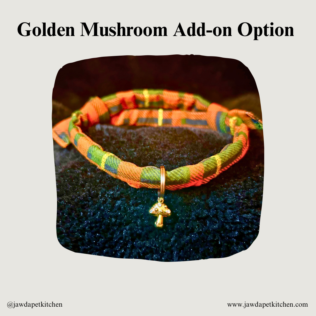 Fall Cat Collar – Handmade Autumn Plaid Cotton Cat Collar