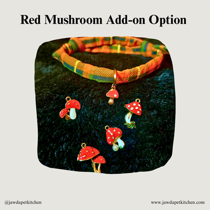 Fall Cat Collar – Handmade Autumn Plaid Cotton Cat Collar